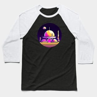 Synthwave Dome Baseball T-Shirt